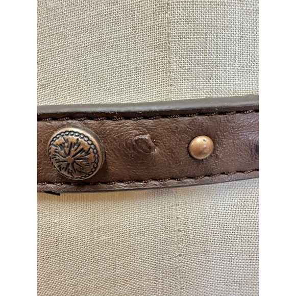 Silver Strike Brown Leather Fringe Belt‎ Western Studded Boot Bracelet NWT main image 14